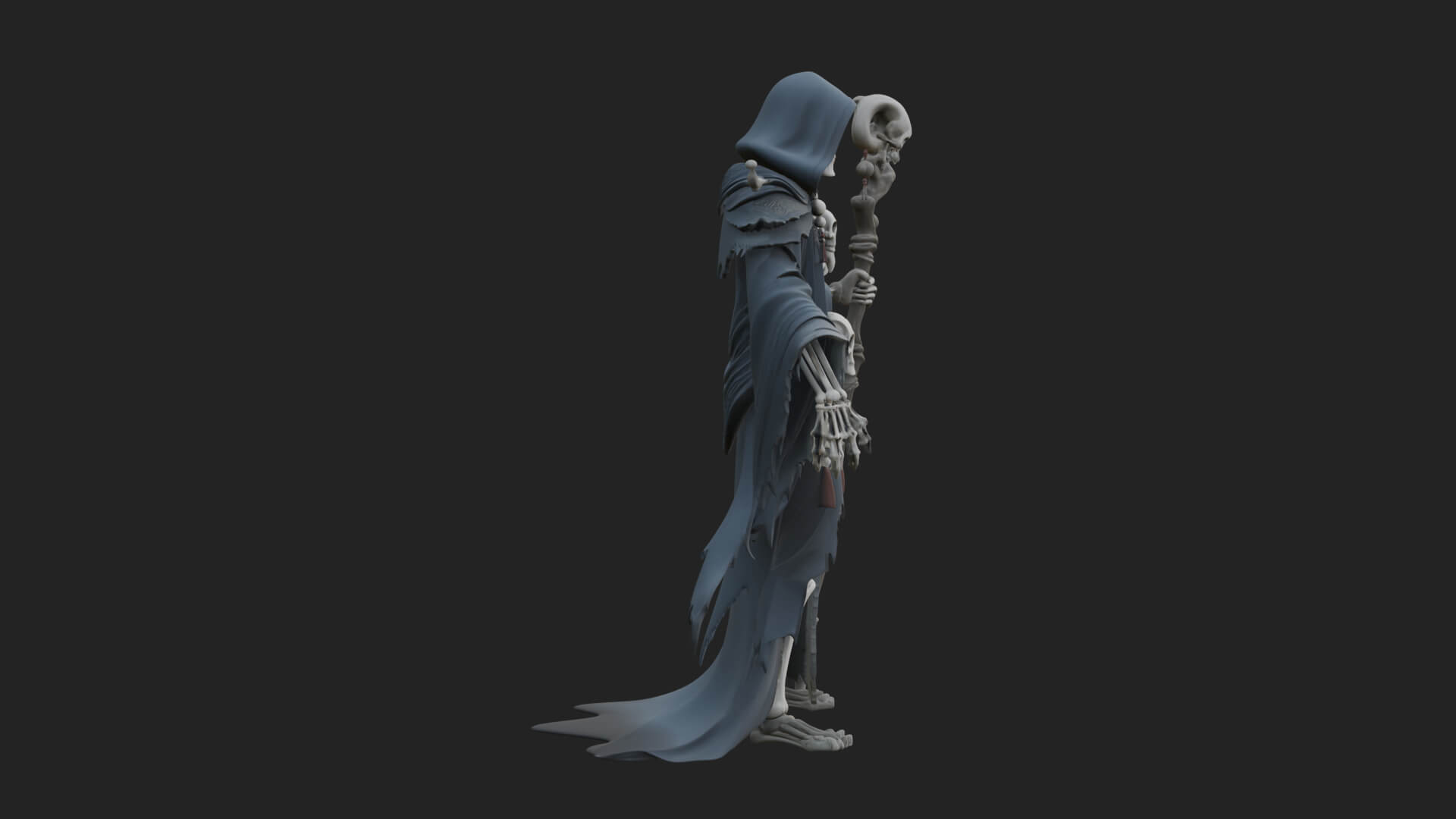Skeleton Lich Statue Design 12 3D Print Model 3D Model