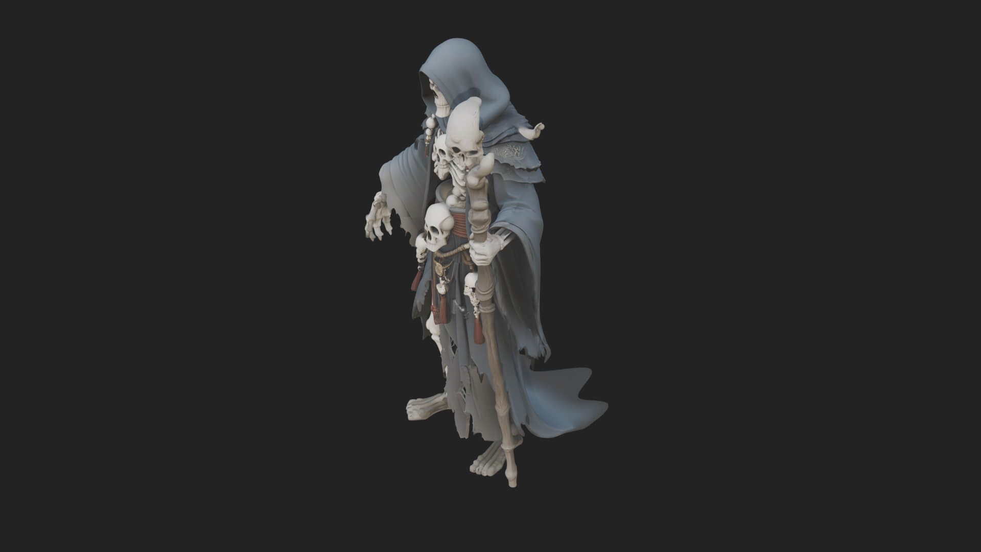 Skeleton Lich Statue Design 12 3D Print Model 3D Model