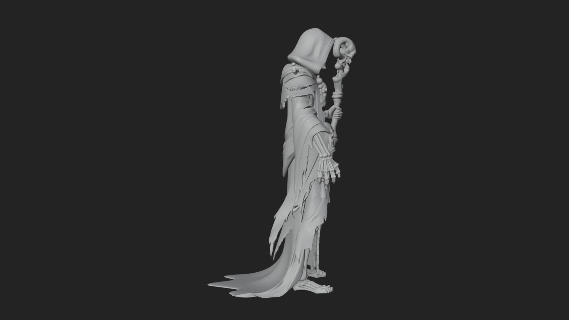 Skeleton Lich Statue Design 12 3D Print Model 3D Model