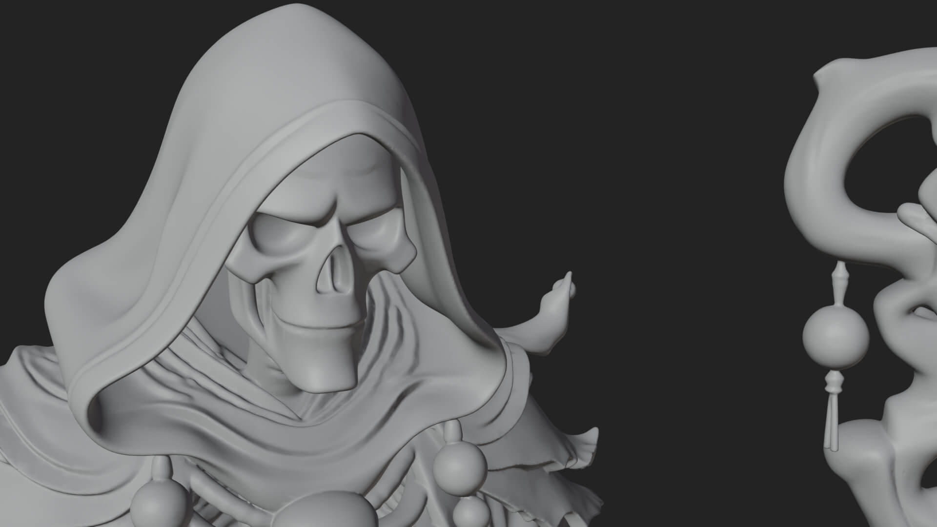 Skeleton Lich Statue Design 12 3D Print Model 3D Model