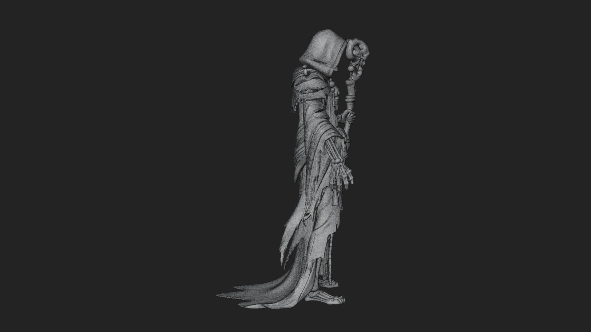 Skeleton Lich Statue Design 12 3D Print Model 3D Model