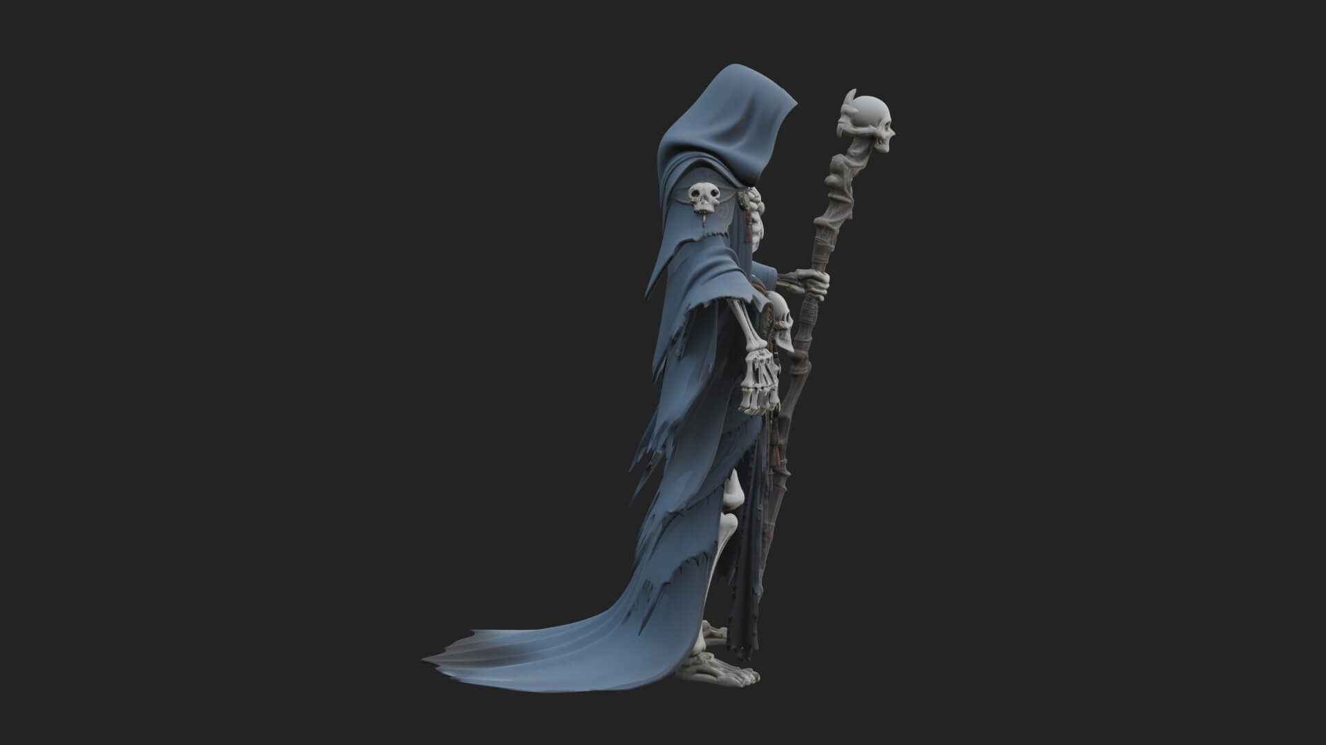 Skeleton Lich Statue Design 13 3D Print Model 3D Model