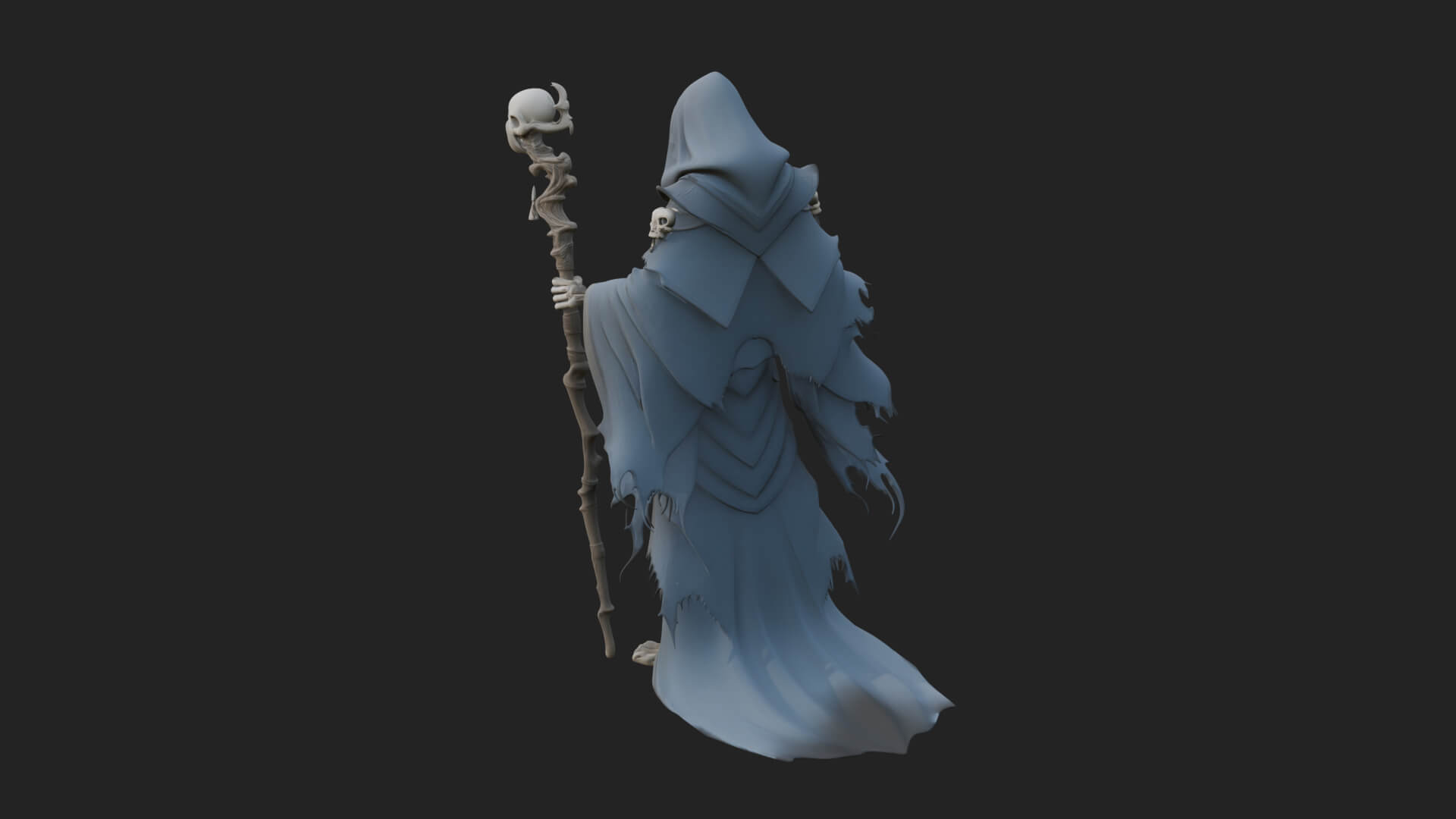 Skeleton Lich Statue Design 13 3D Print Model 3D Model