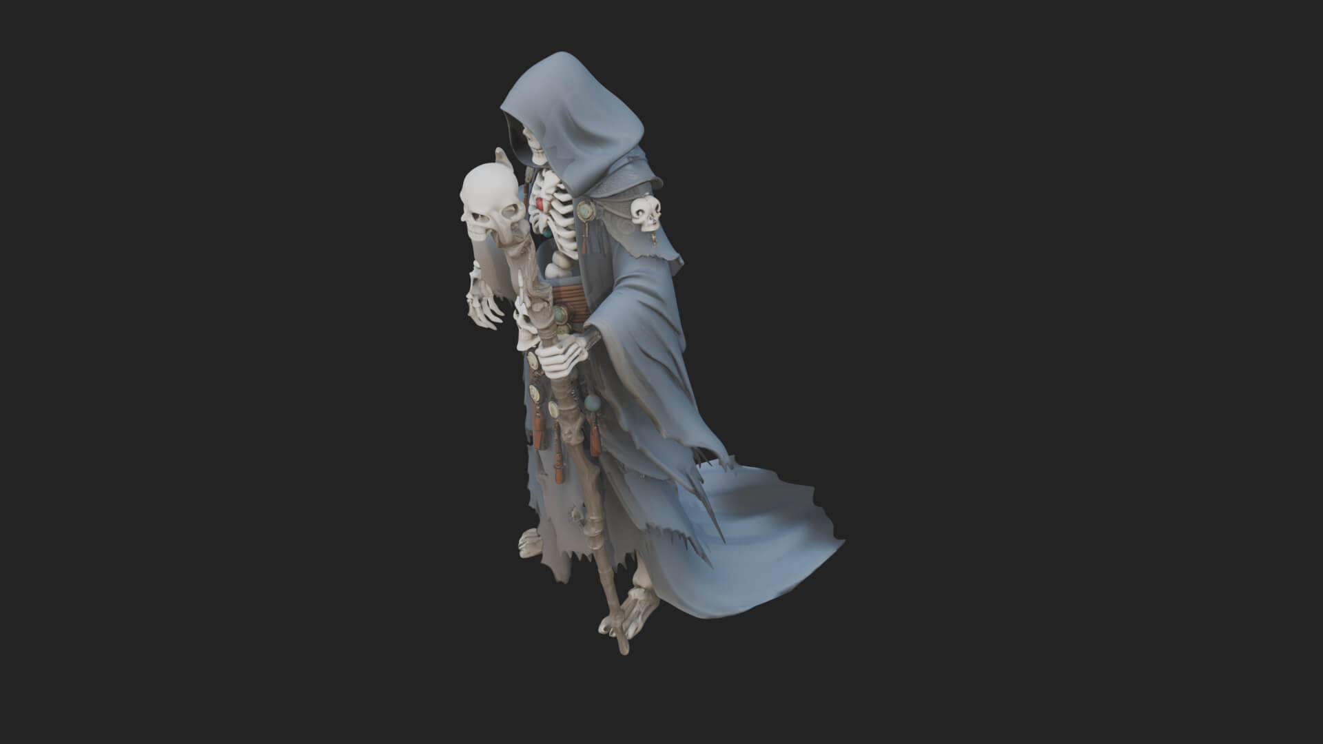 Skeleton Lich Statue Design 13 3D Print Model 3D Model