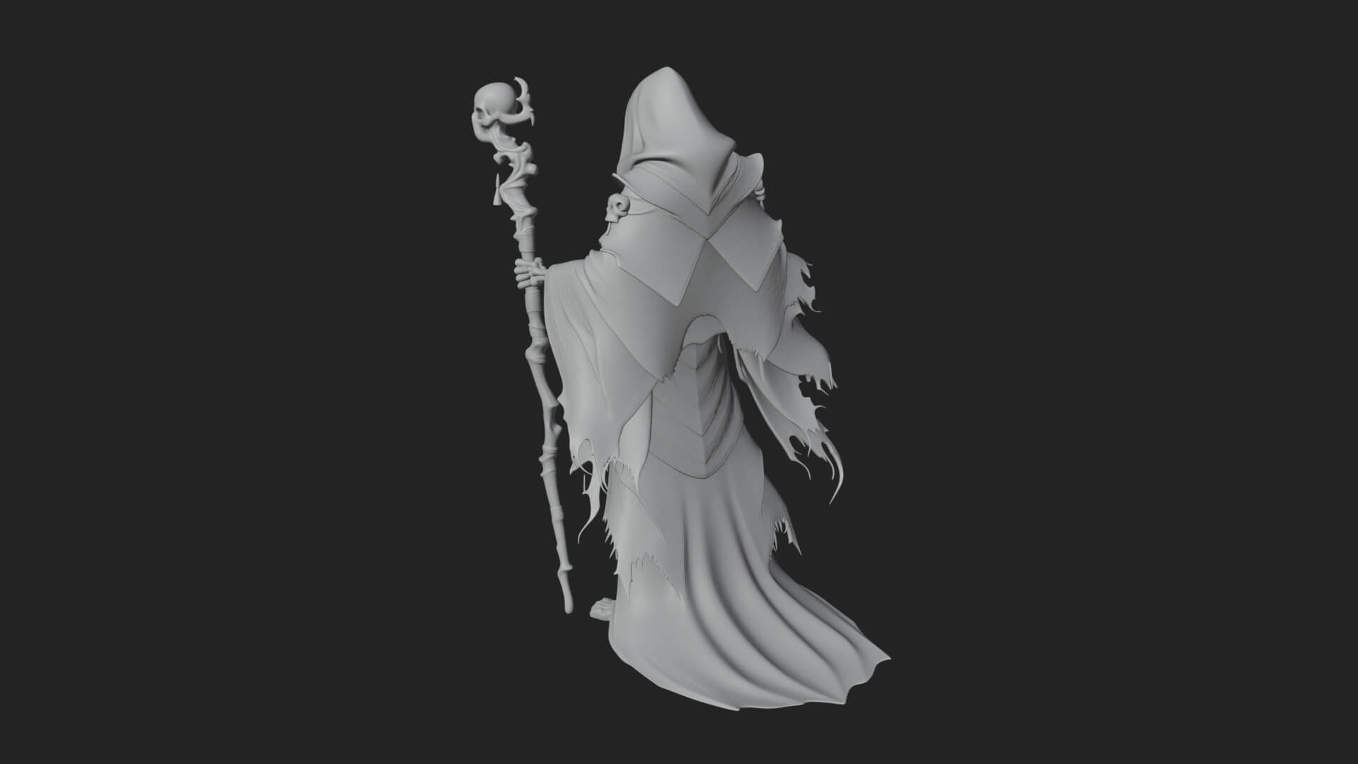 Skeleton Lich Statue Design 13 3D Print Model 3D Model