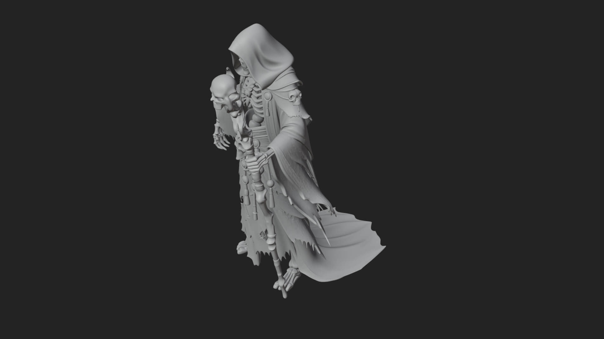 Skeleton Lich Statue Design 13 3D Print Model 3D Model