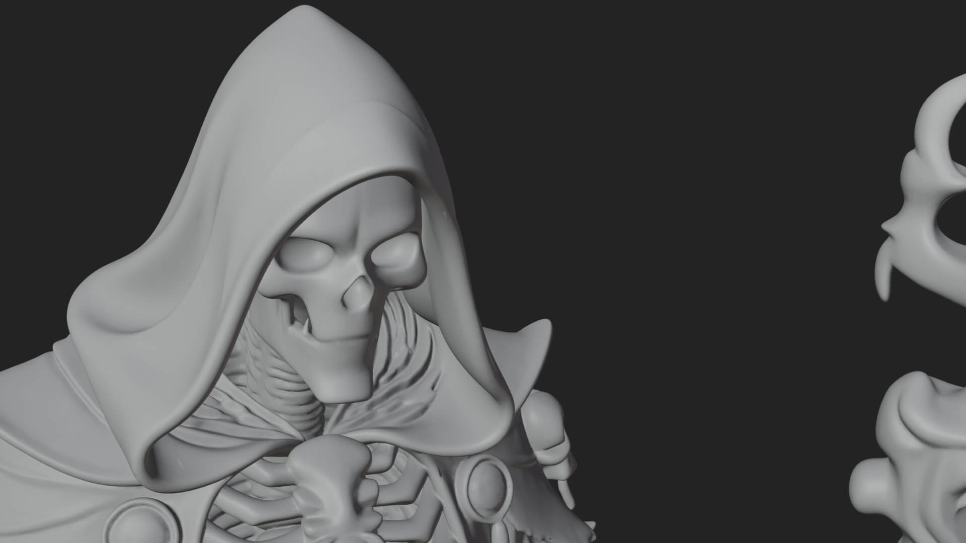Skeleton Lich Statue Design 13 3D Print Model 3D Model