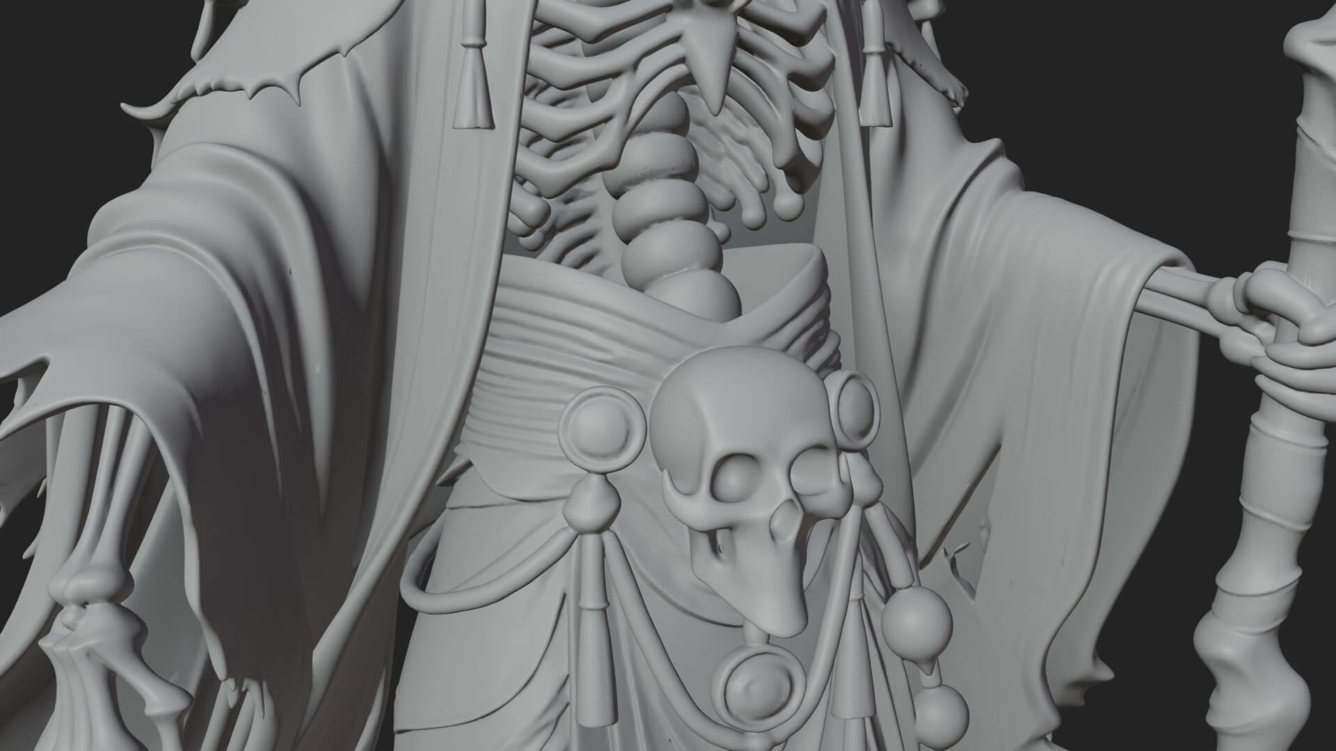 Skeleton Lich Statue Design 13 3D Print Model 3D Model