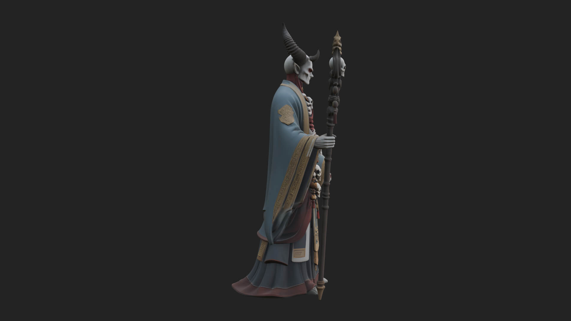 Skeleton Lich Statue Design 14 3D Print Model 3D Model