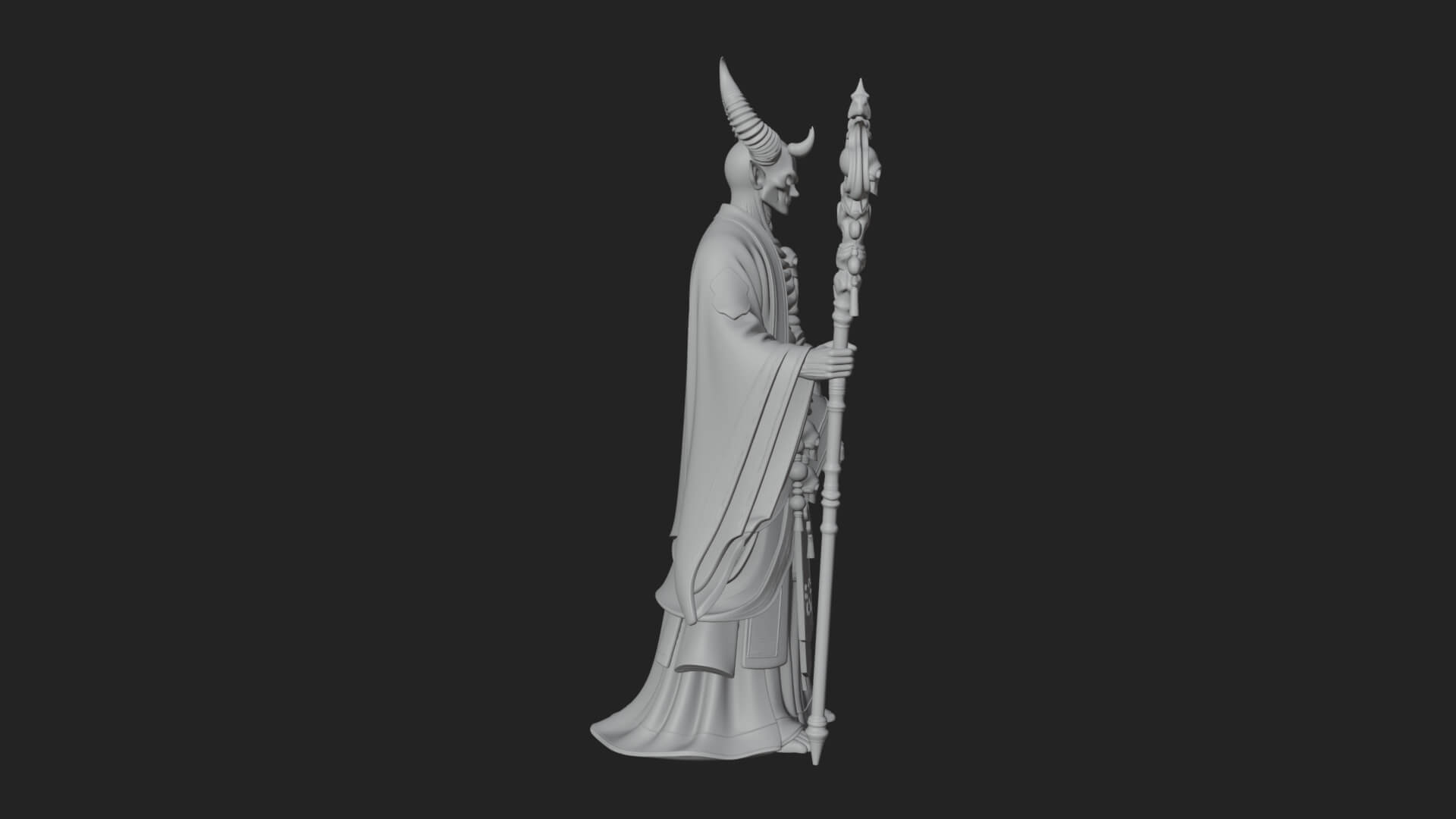 Skeleton Lich Statue Design 14 3D Print Model 3D Model