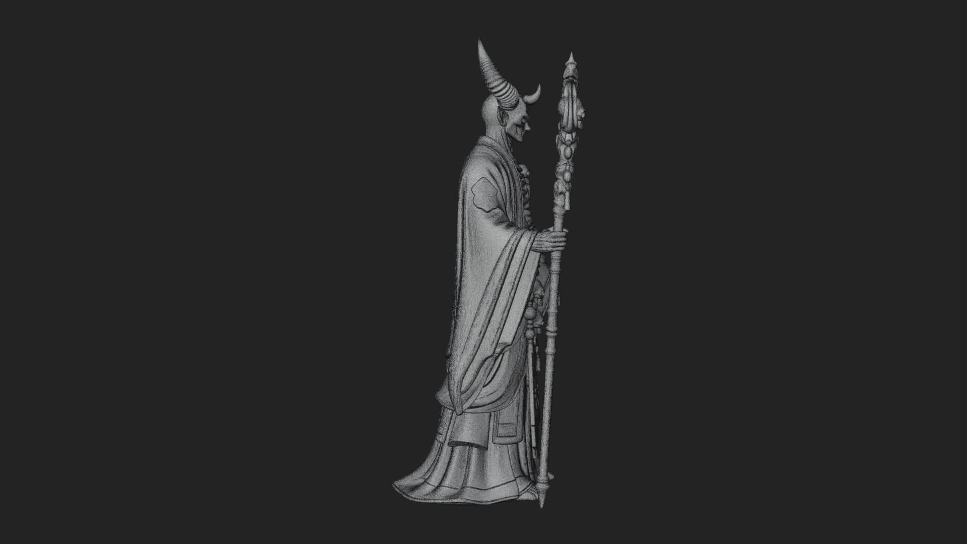 Skeleton Lich Statue Design 14 3D Print Model 3D Model