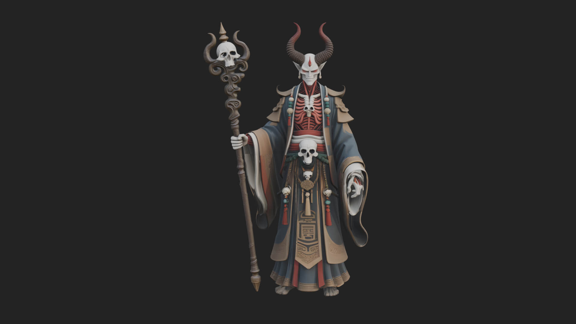 Skeleton Lich Statue Design 15 3D Print Model 3D Model