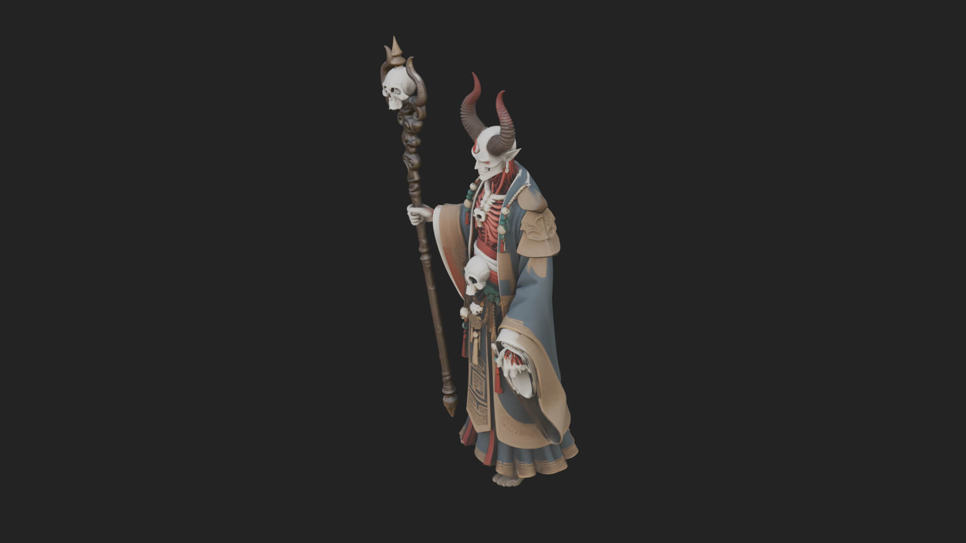 Skeleton Lich Statue Design 15 3D Print Model 3D Model