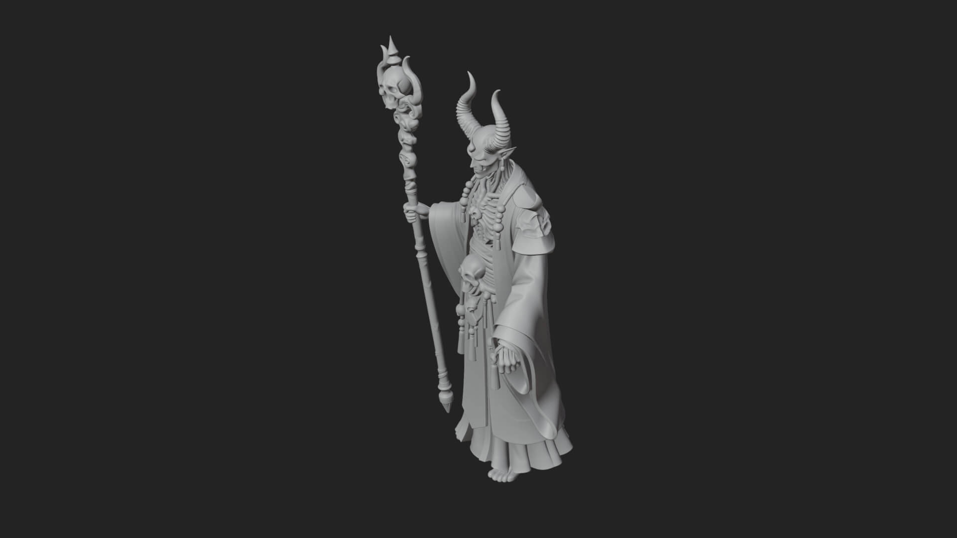 Skeleton Lich Statue Design 15 3D Print Model 3D Model