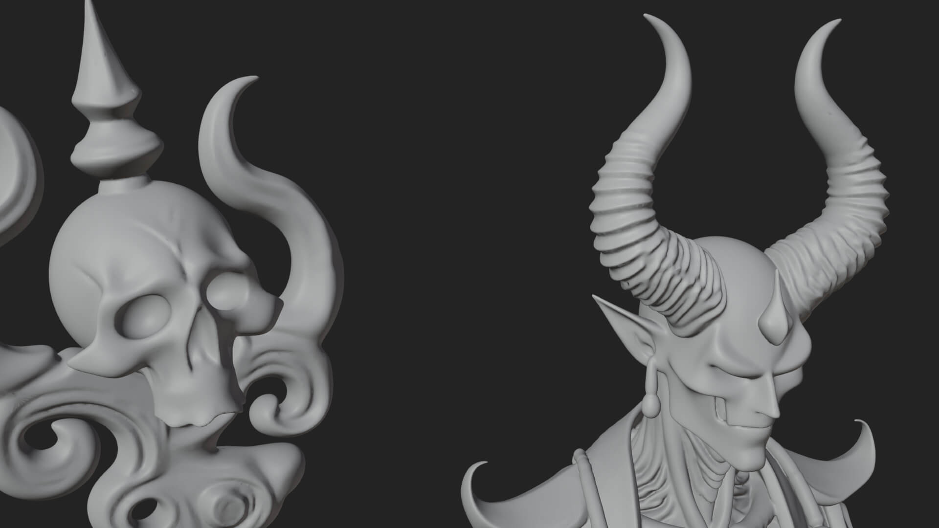 Skeleton Lich Statue Design 15 3D Print Model 3D Model