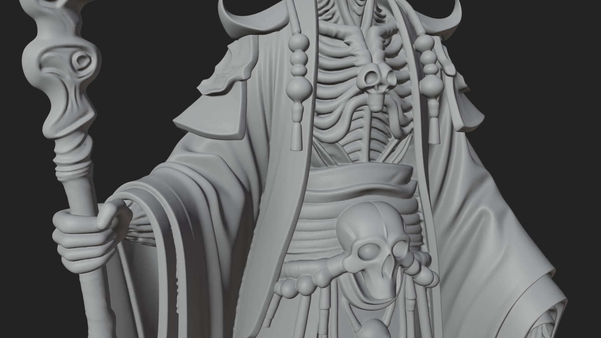 Skeleton Lich Statue Design 15 3D Print Model 3D Model