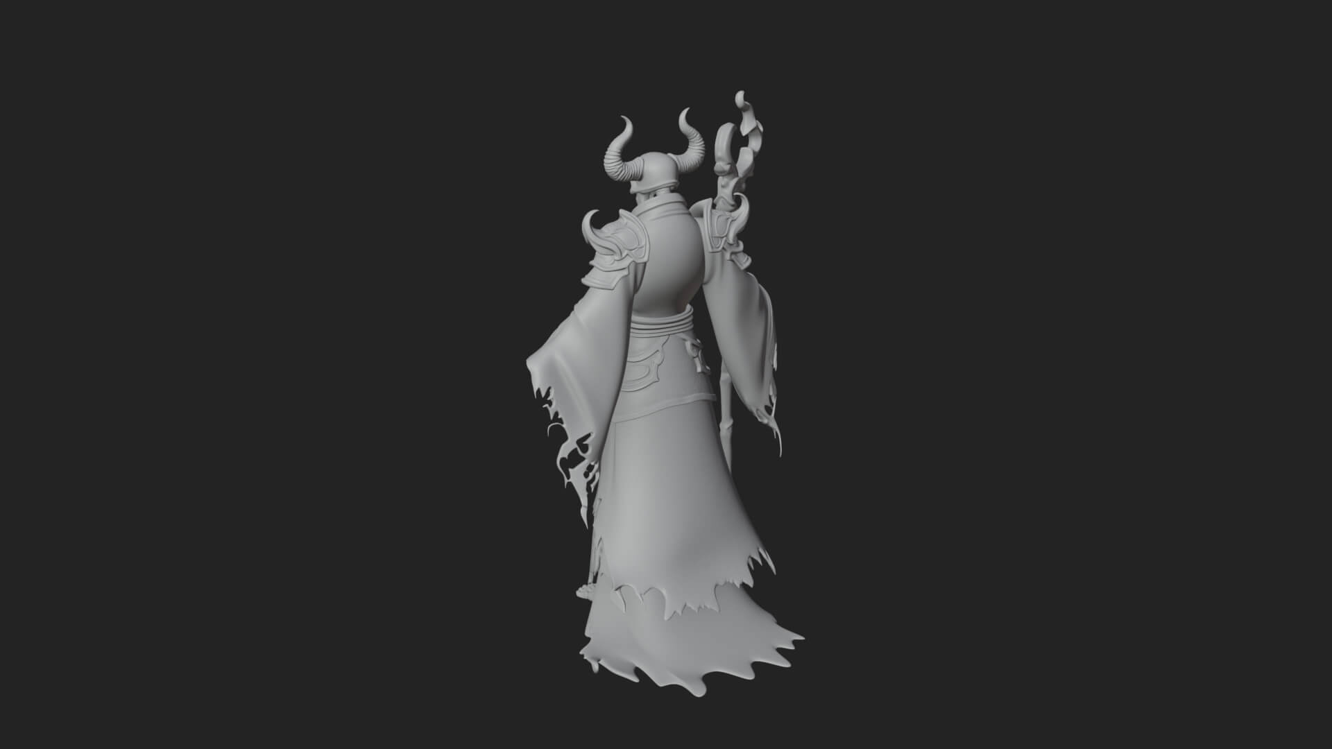 Skeleton Lich Statue Design 16 3D Print Model 3D Model