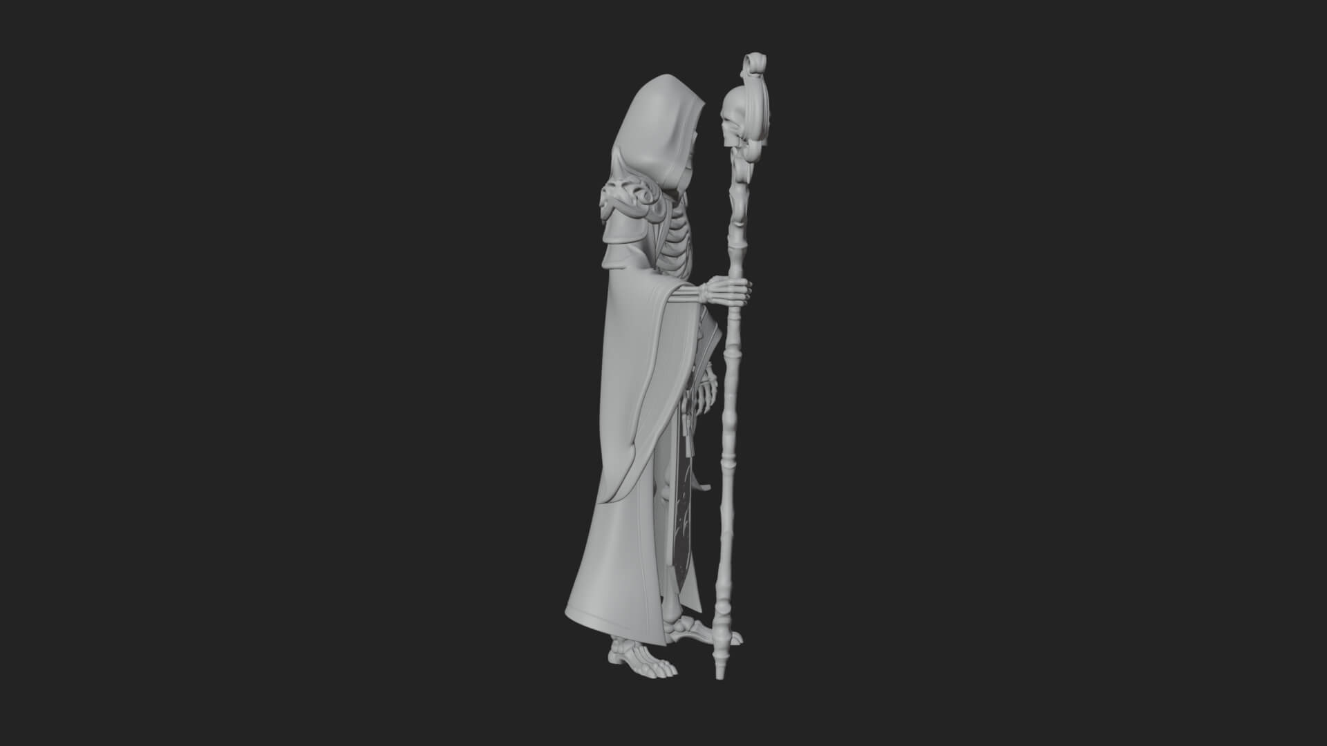 Skeleton Lich Statue Design 17 3D Print Model 3D Model