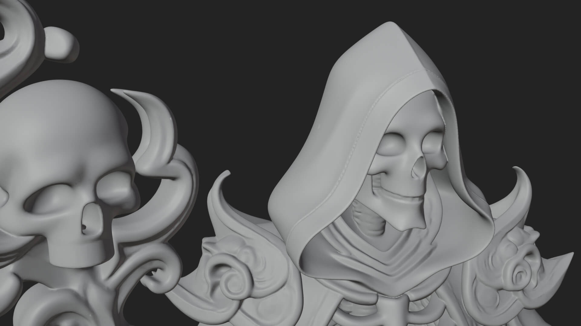 Skeleton Lich Statue Design 17 3D Print Model 3D Model