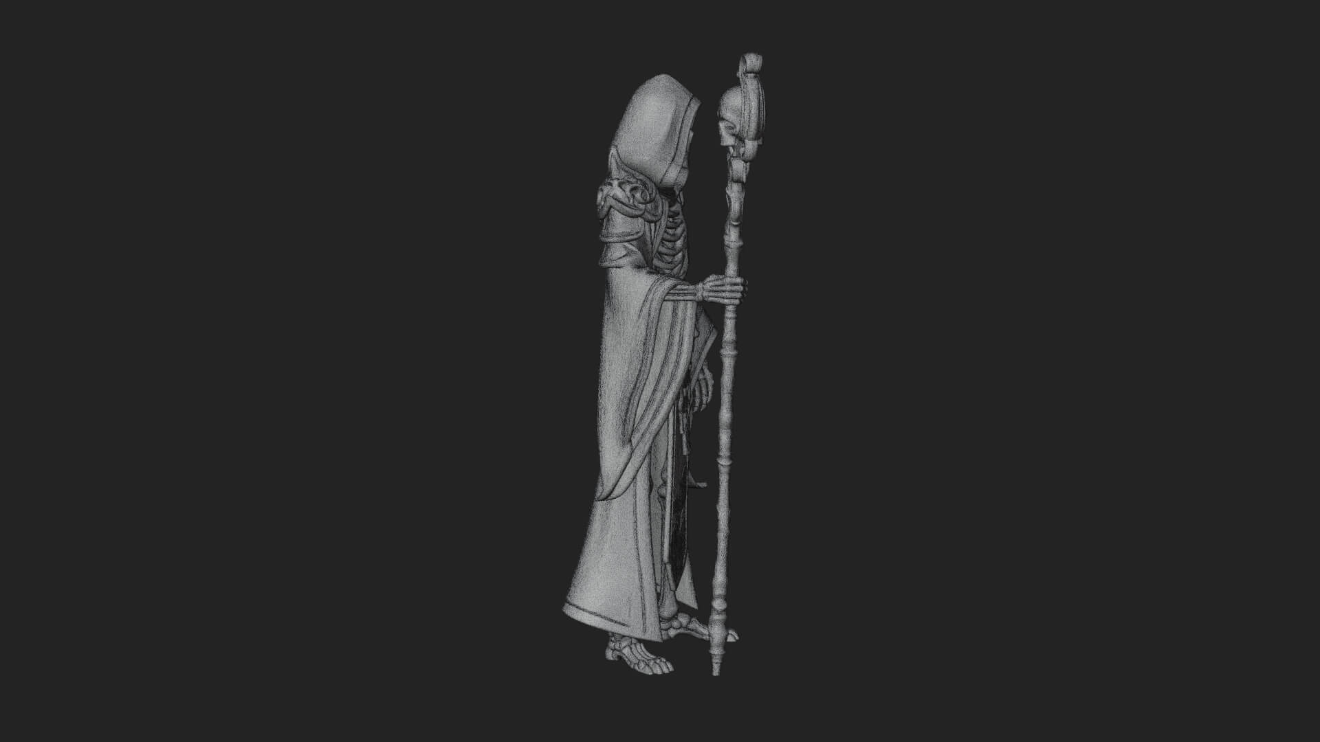 Skeleton Lich Statue Design 17 3D Print Model 3D Model