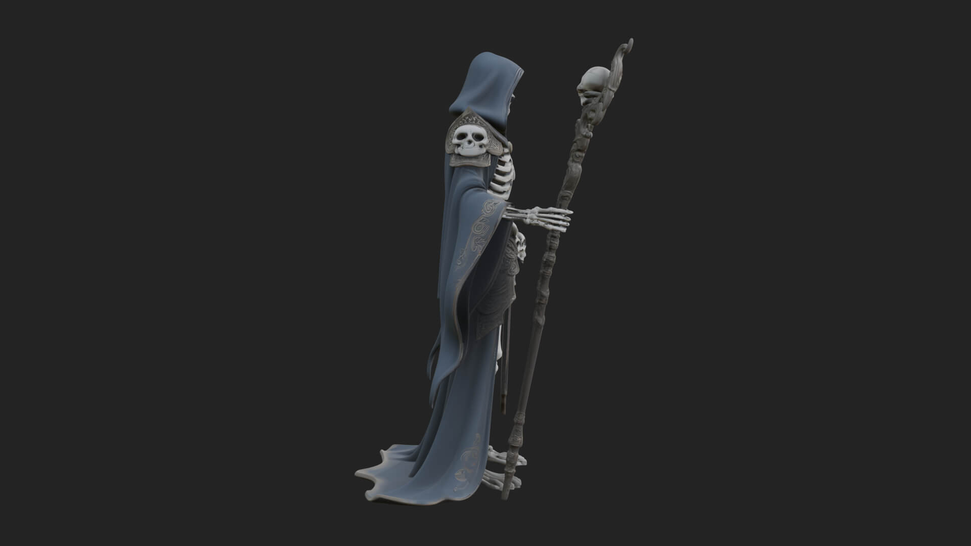 Skeleton Lich Statue Design 18 3D Print Model 3D Model