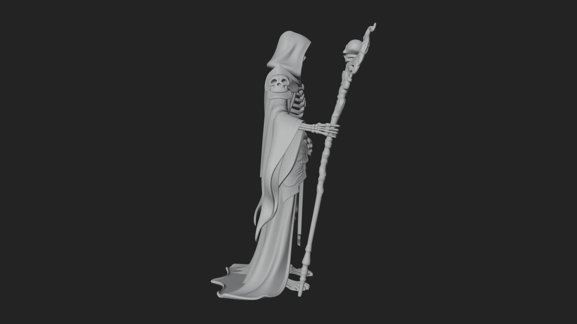 Skeleton Lich Statue Design 18 3D Print Model 3D Model