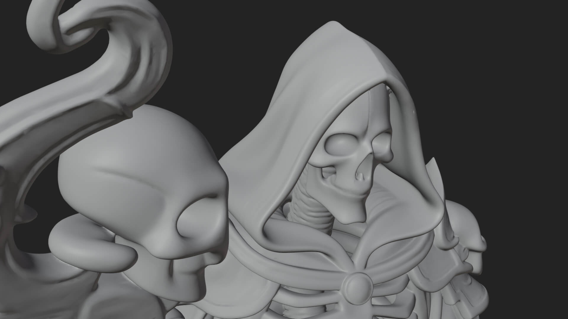Skeleton Lich Statue Design 18 3D Print Model 3D Model