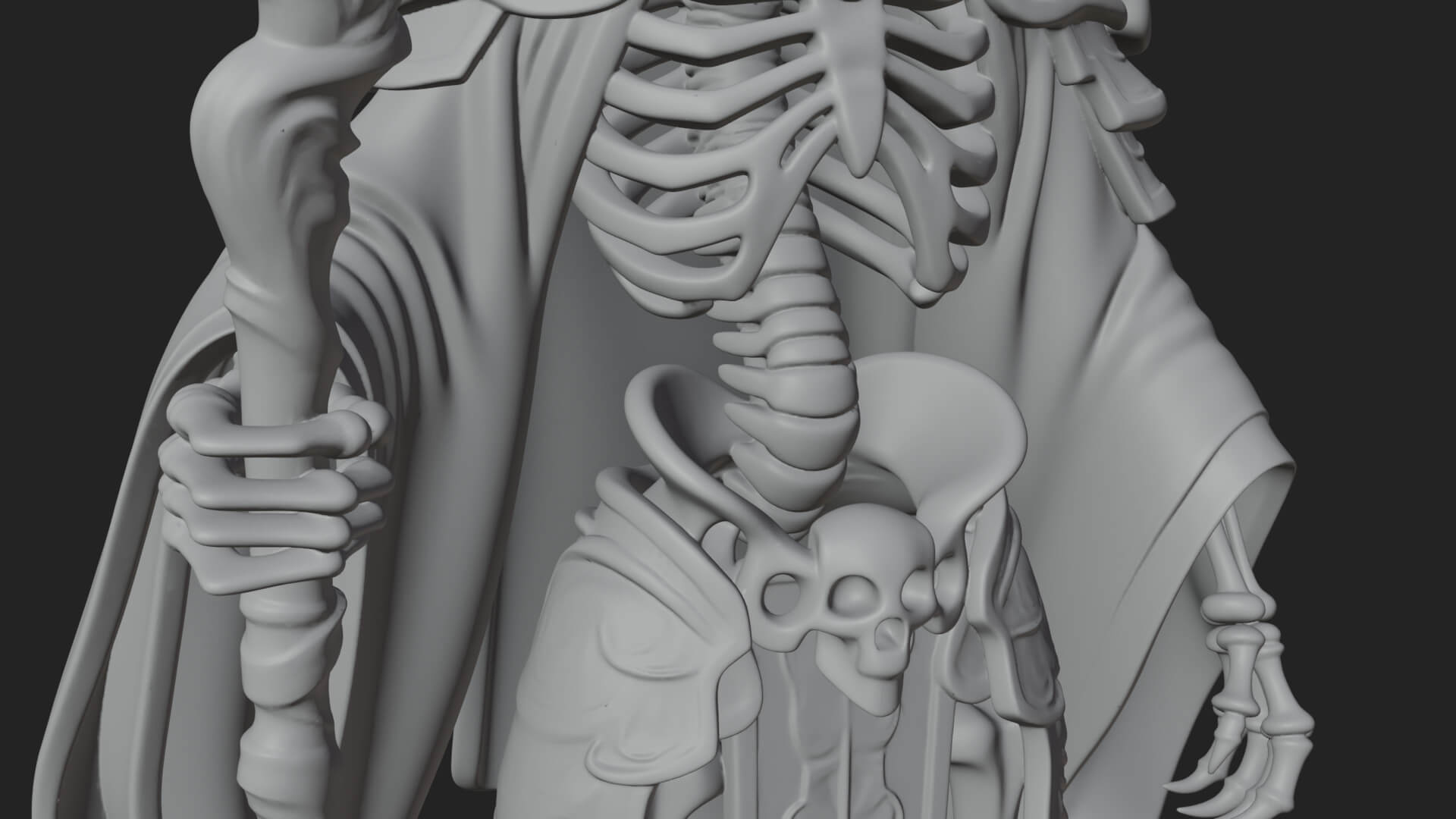 Skeleton Lich Statue Design 18 3D Print Model 3D Model