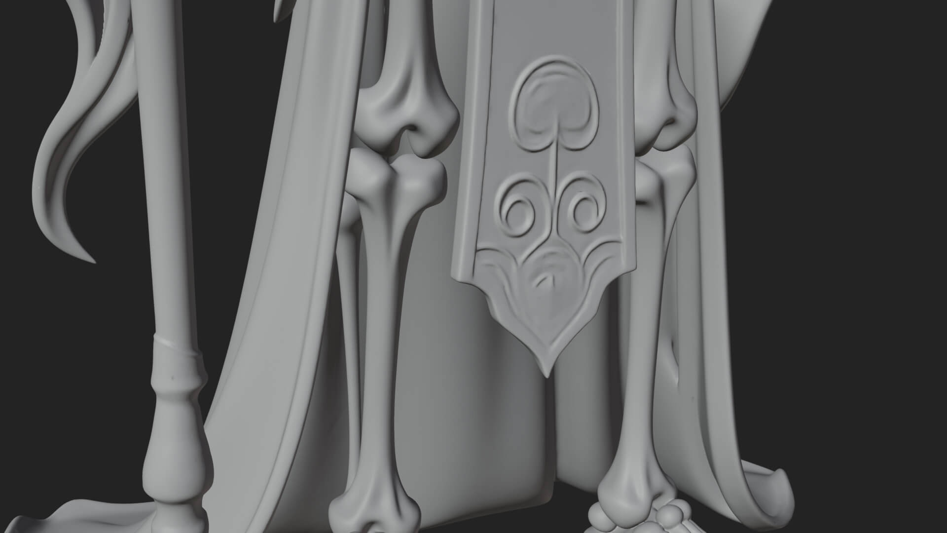 Skeleton Lich Statue Design 18 3D Print Model 3D Model