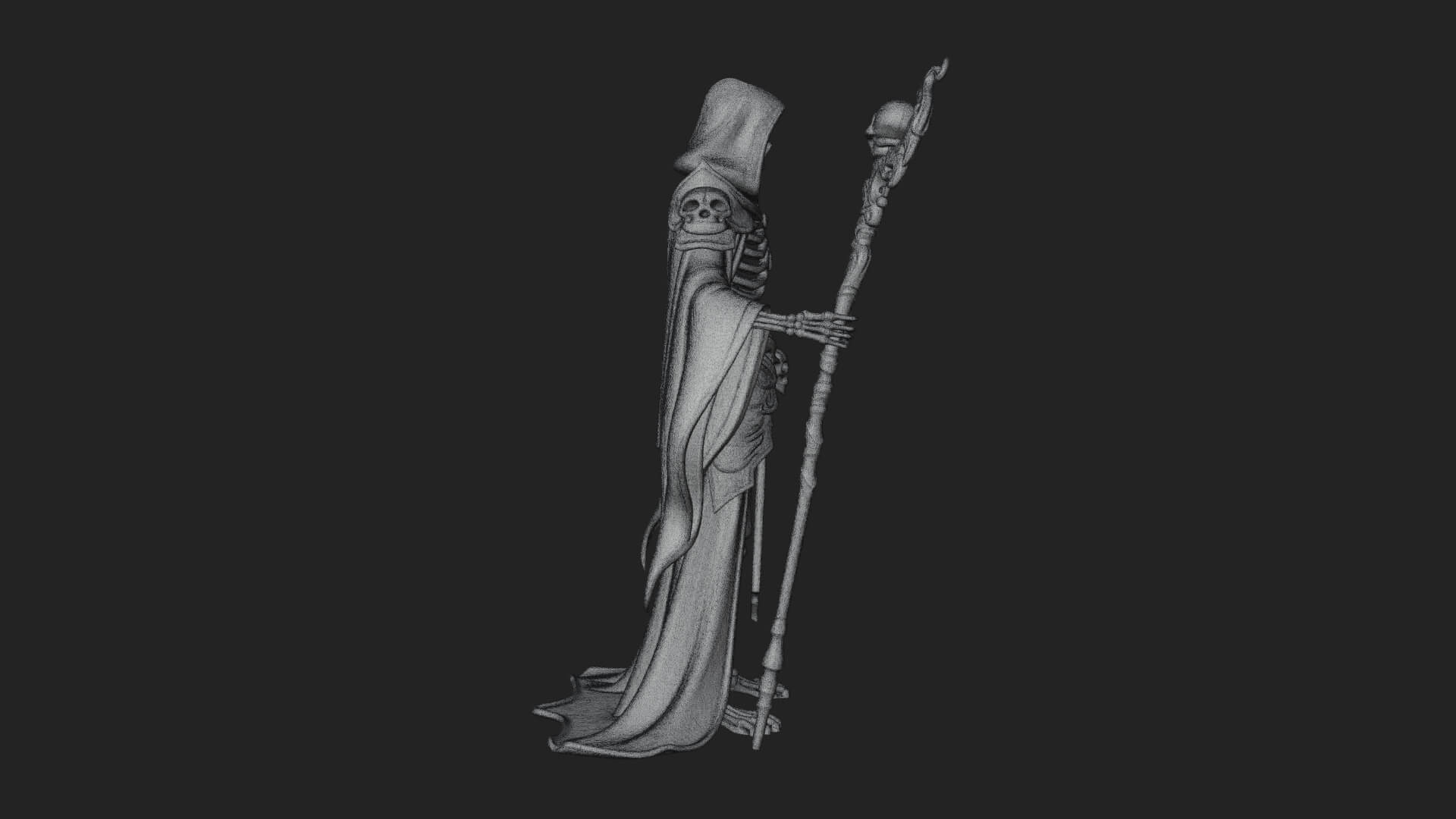 Skeleton Lich Statue Design 18 3D Print Model 3D Model