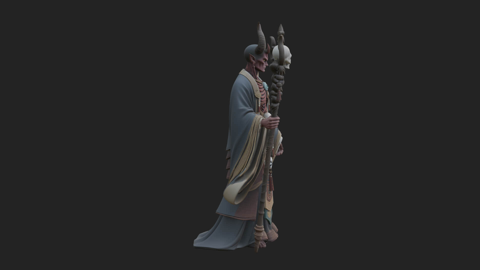 Skeleton Lich Statue Design 19 3D Print Model 3D Model