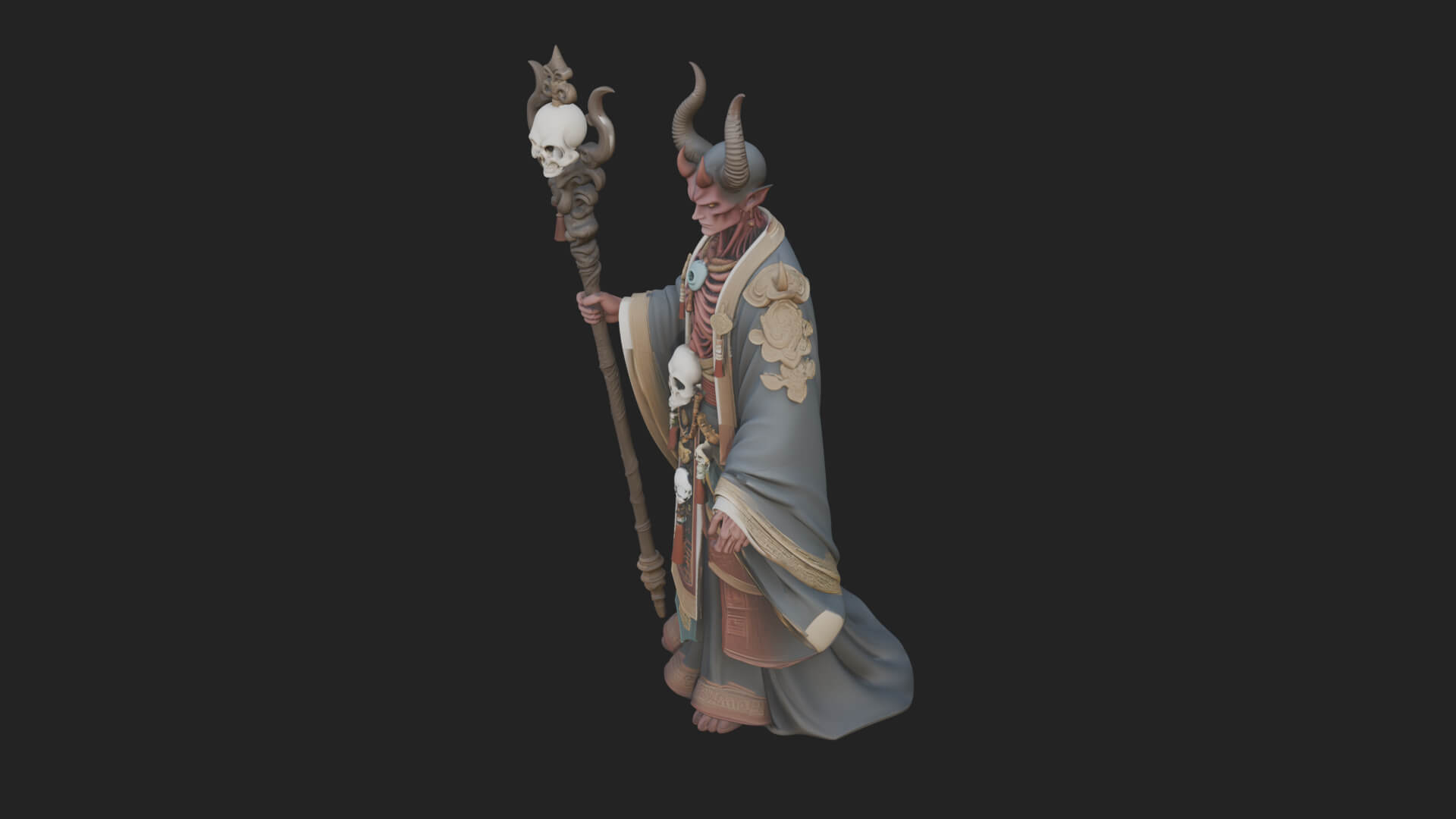 Skeleton Lich Statue Design 19 3D Print Model 3D Model