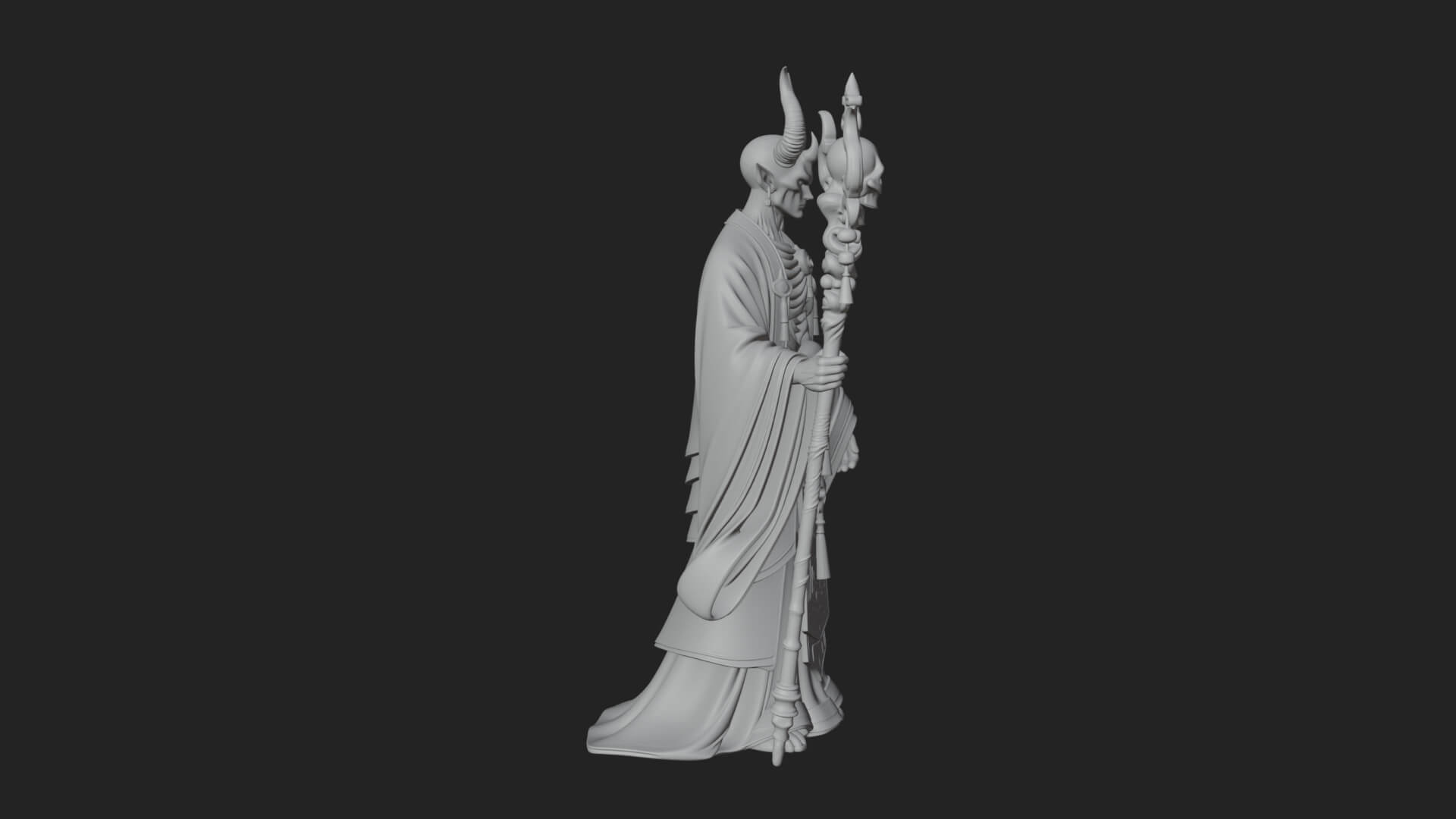 Skeleton Lich Statue Design 19 3D Print Model 3D Model