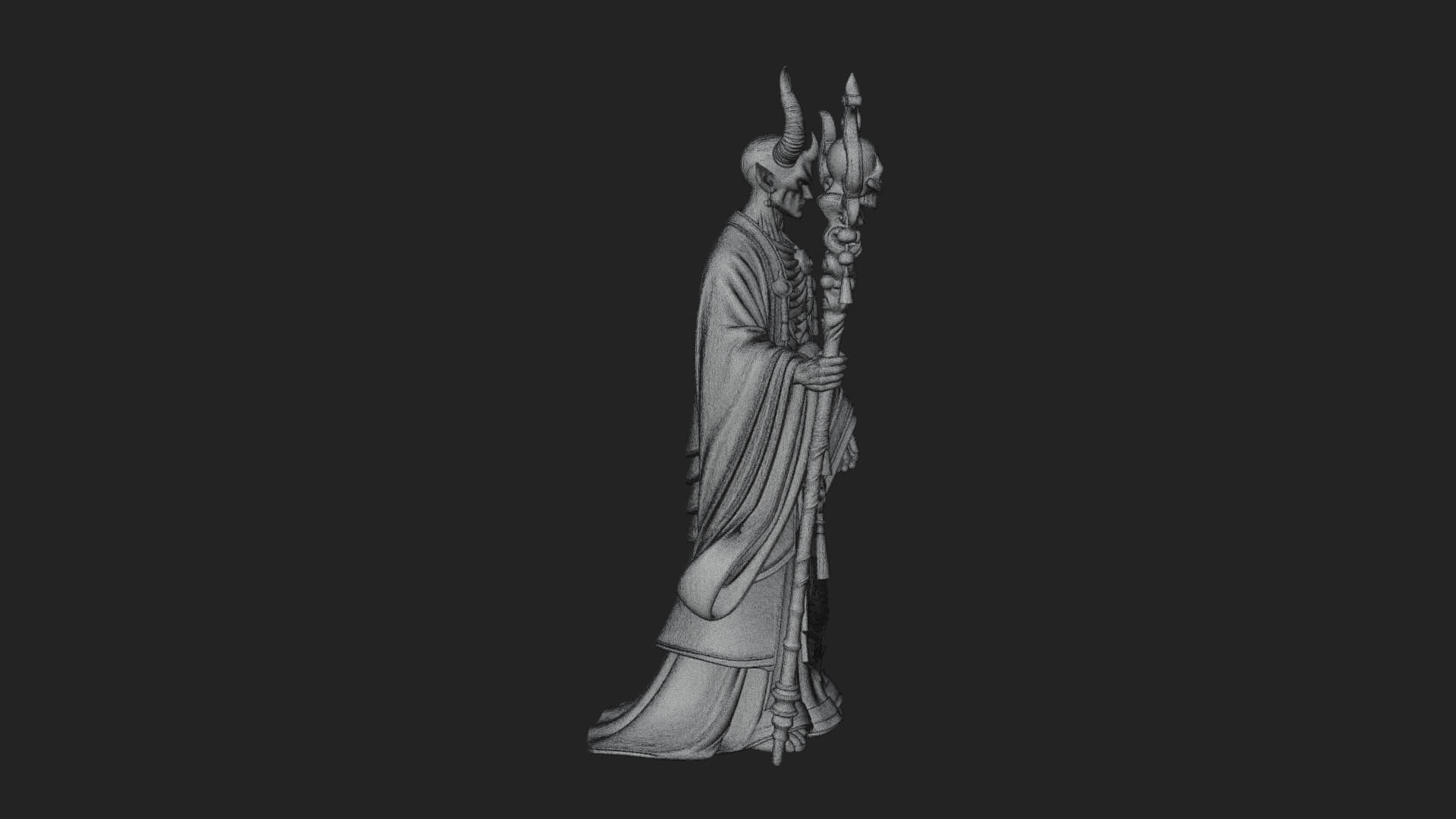 Skeleton Lich Statue Design 19 3D Print Model 3D Model