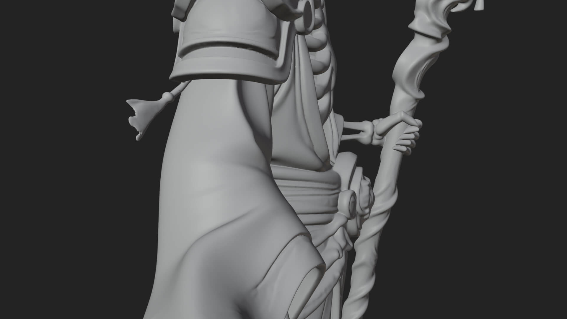 Skeleton Lich Statue Design 2 3D Print Model 3D Model