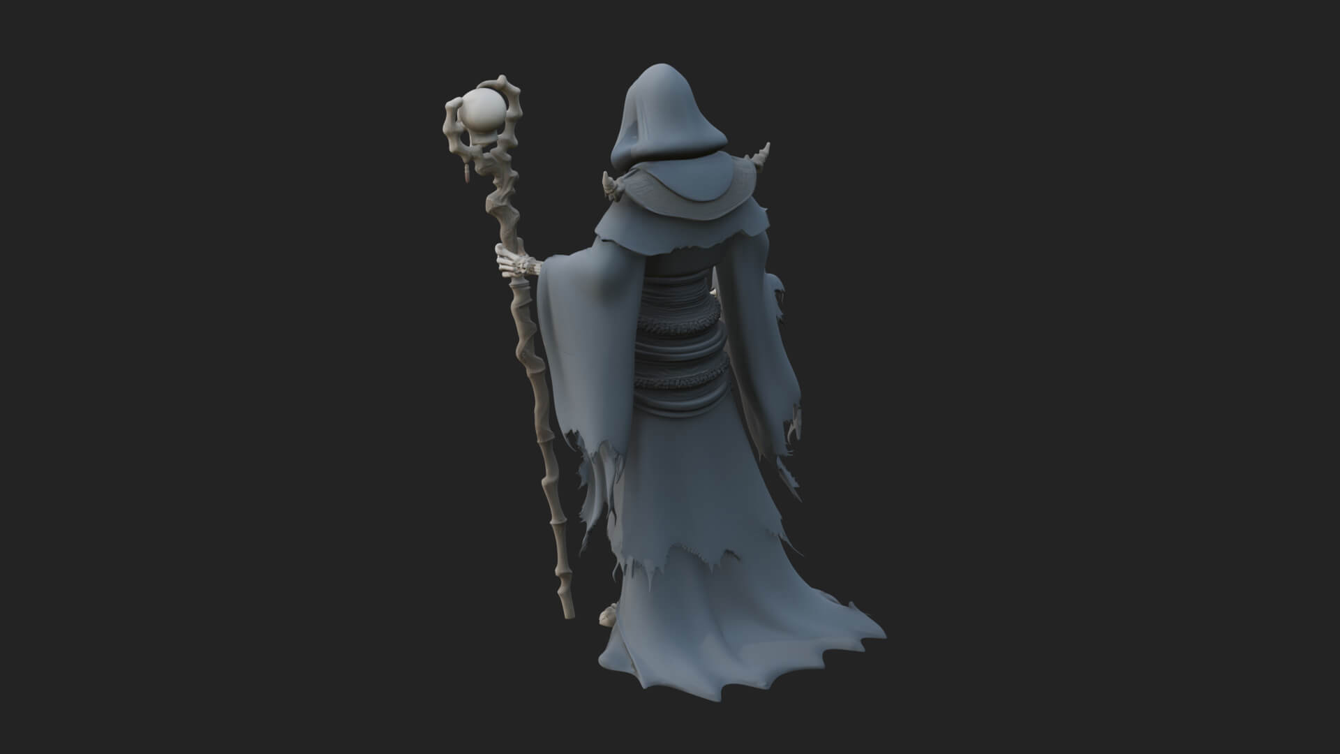 Skeleton Lich Statue Design 20 3D Print Model 3D Model