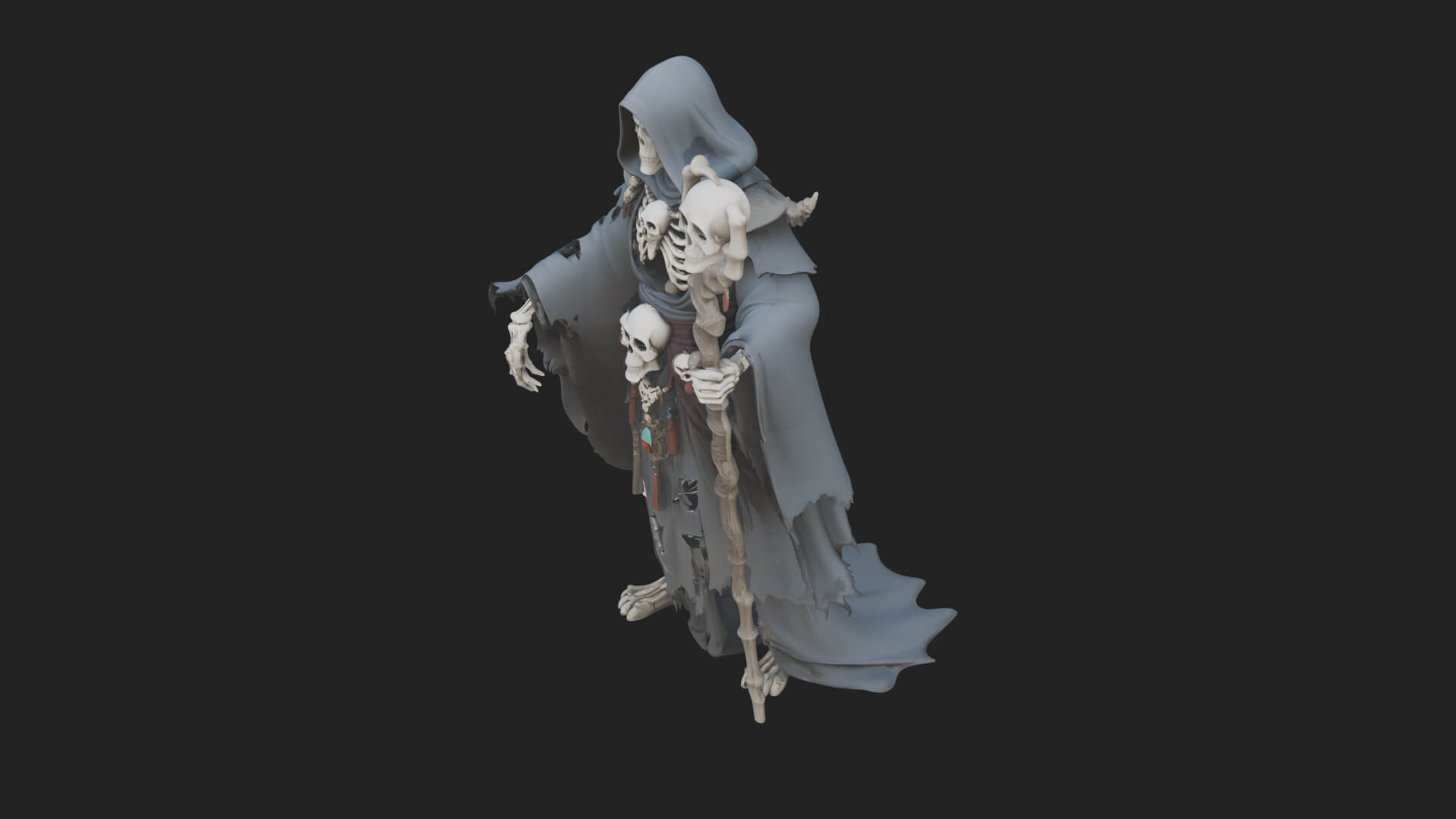 Skeleton Lich Statue Design 20 3D Print Model 3D Model