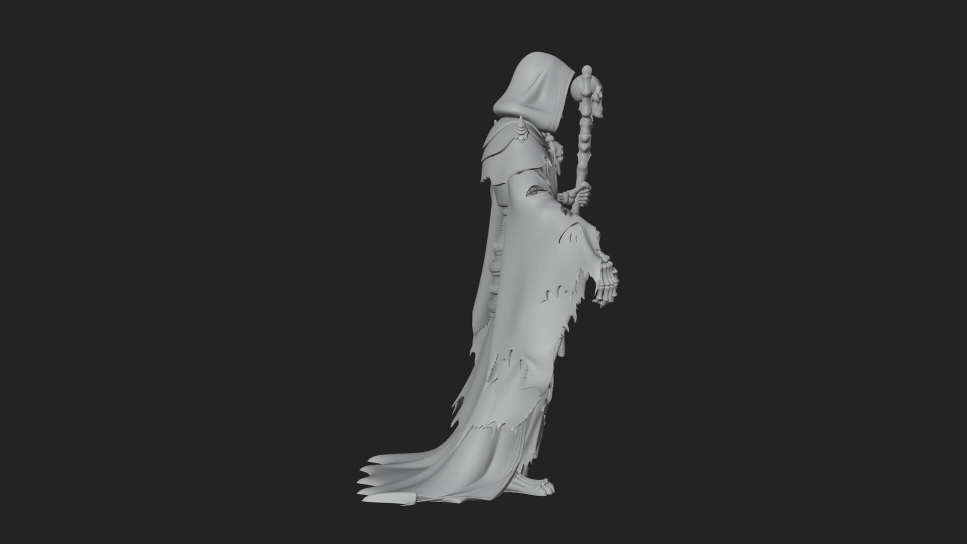 Skeleton Lich Statue Design 20 3D Print Model 3D Model