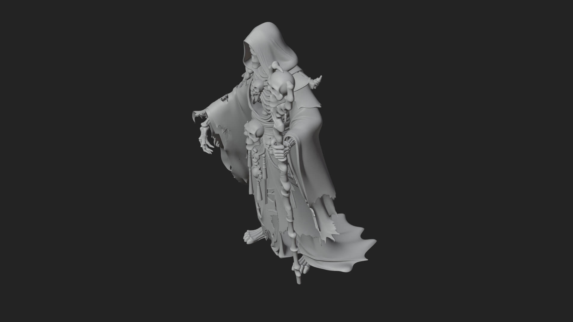 Skeleton Lich Statue Design 20 3D Print Model 3D Model