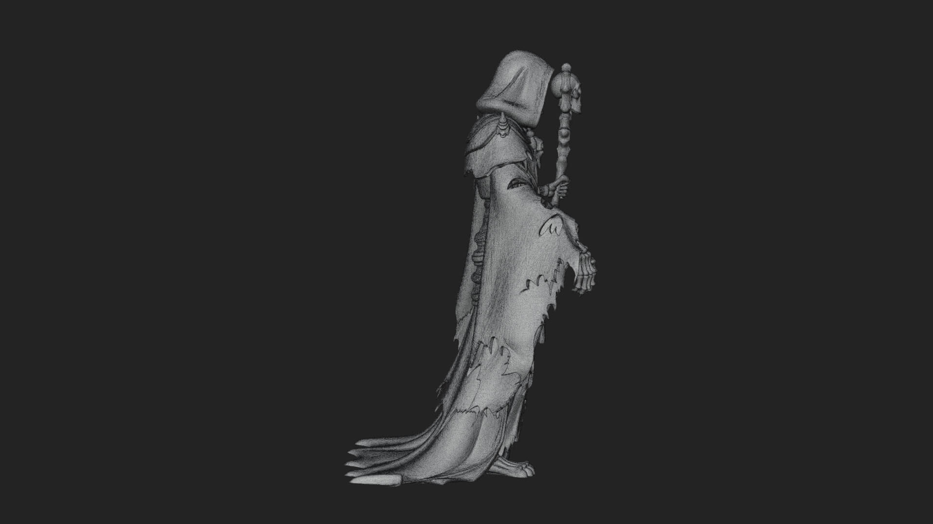Skeleton Lich Statue Design 20 3D Print Model 3D Model