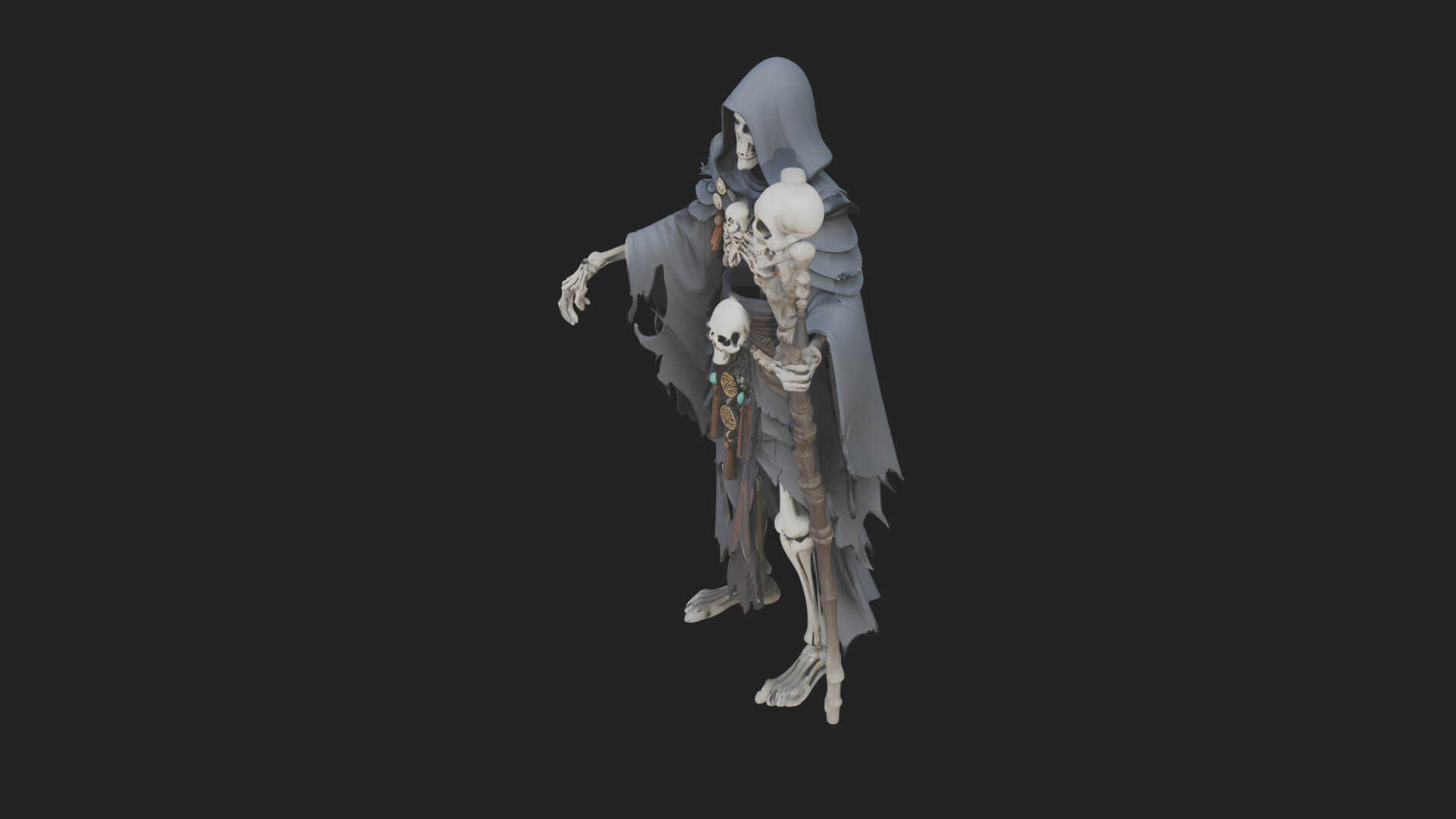 Skeleton Lich Statue Design 21 3D Print Model 3D Model
