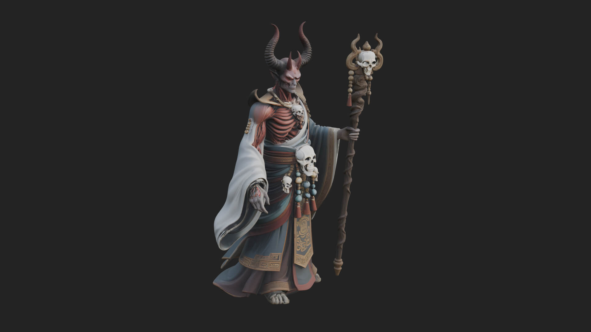 Skeleton Lich Statue Design 22 3D Print Model 3D Model