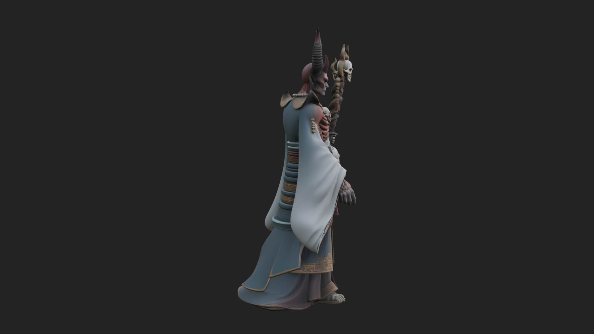Skeleton Lich Statue Design 22 3D Print Model 3D Model