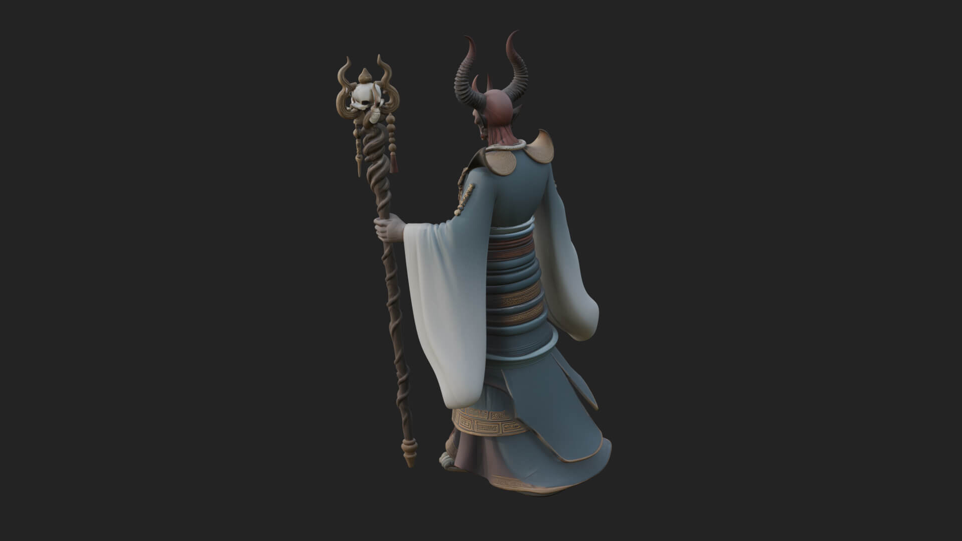 Skeleton Lich Statue Design 22 3D Print Model 3D Model