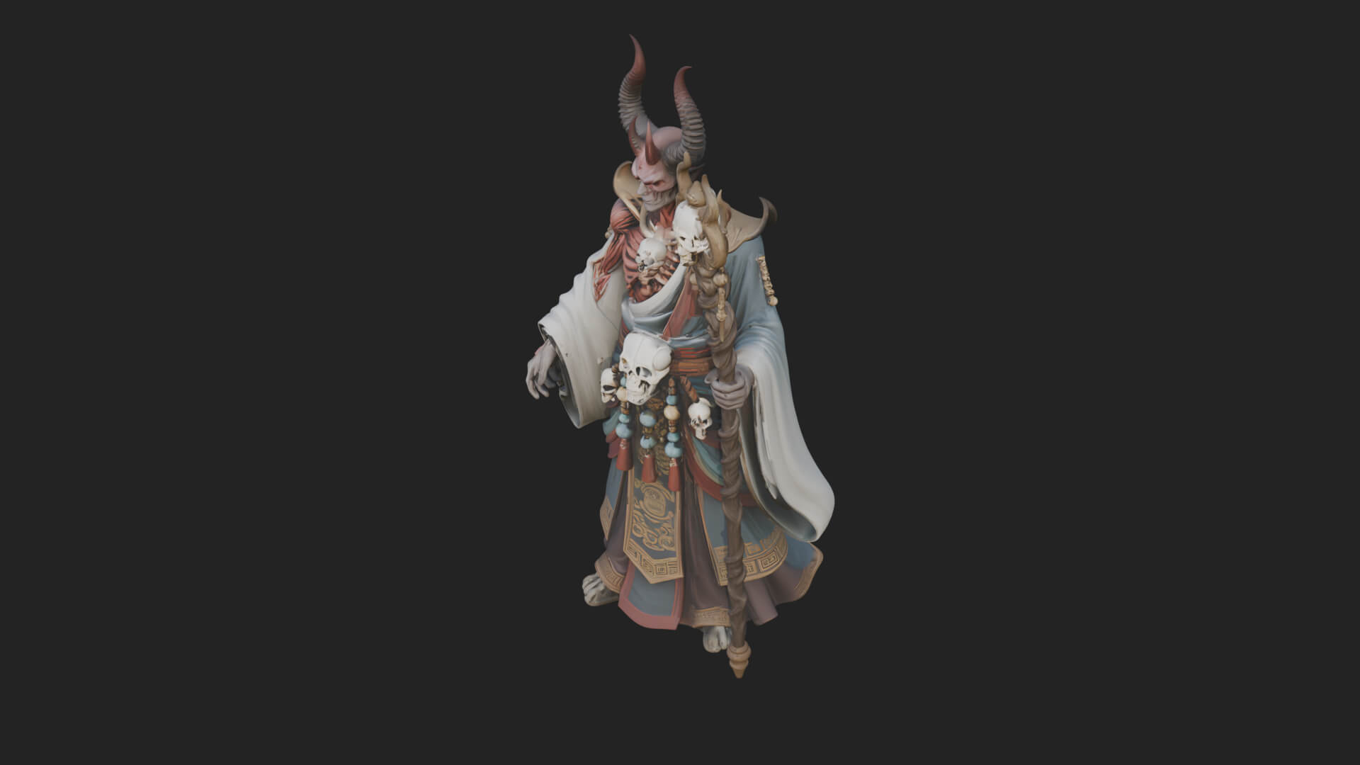 Skeleton Lich Statue Design 22 3D Print Model 3D Model