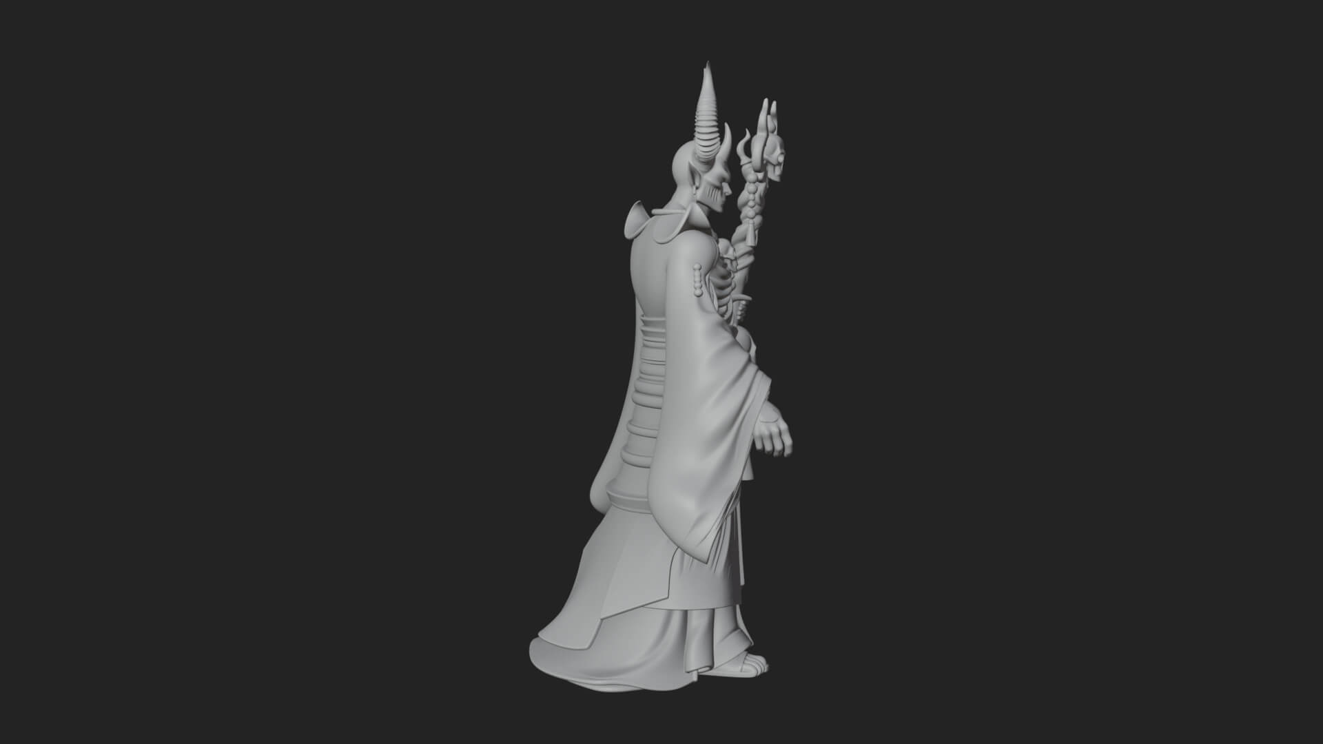 Skeleton Lich Statue Design 22 3D Print Model 3D Model
