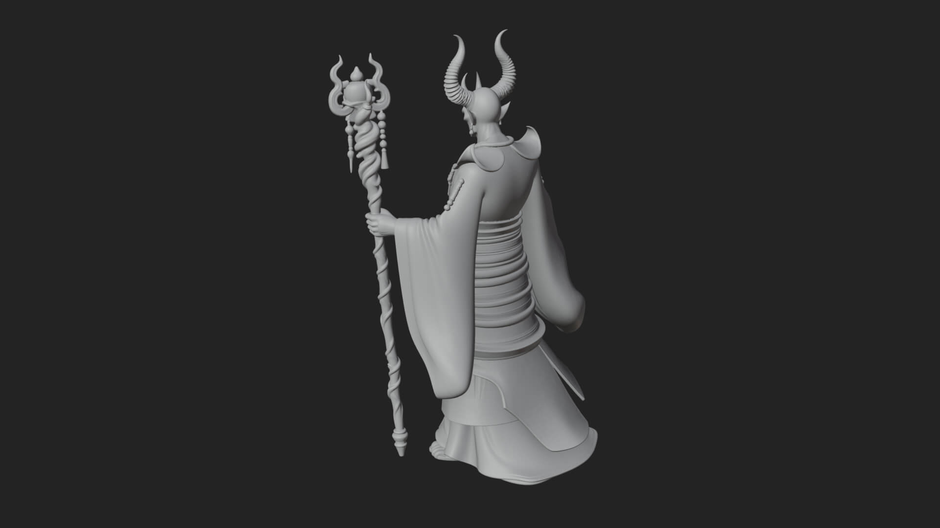 Skeleton Lich Statue Design 22 3D Print Model 3D Model