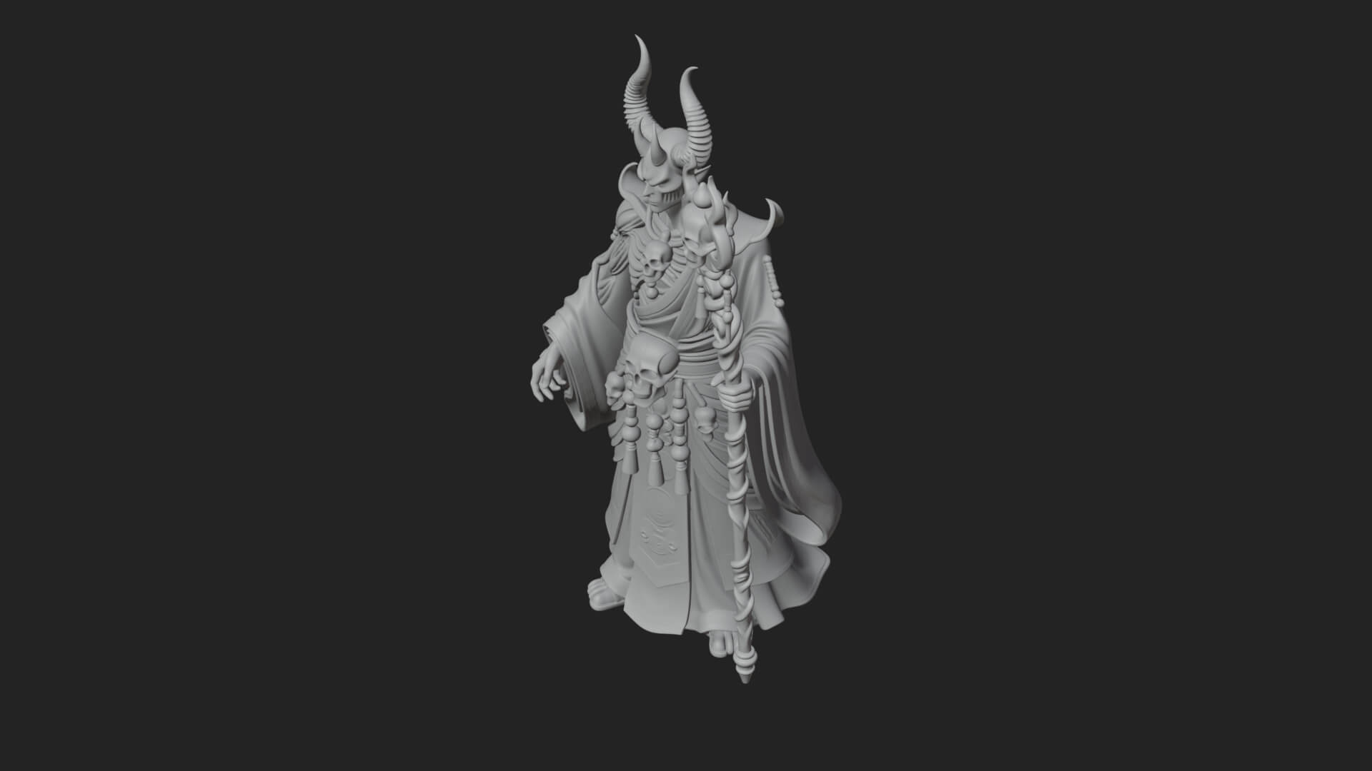 Skeleton Lich Statue Design 22 3D Print Model 3D Model