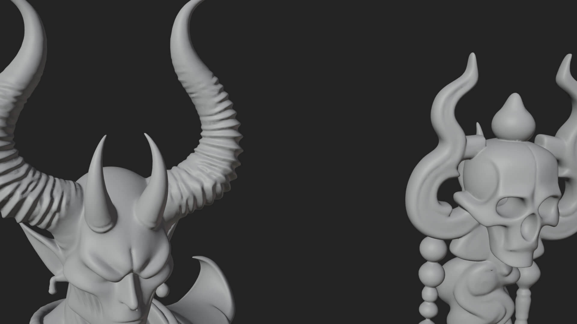 Skeleton Lich Statue Design 22 3D Print Model 3D Model