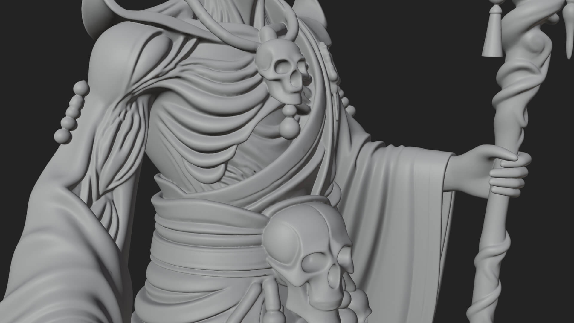 Skeleton Lich Statue Design 22 3D Print Model 3D Model